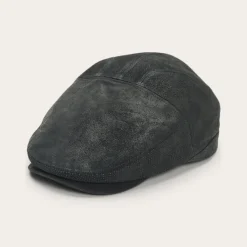 Outlet Stetson Hood Weathered Leather Ivy Cap Black