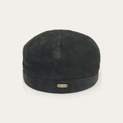 Outlet Stetson Hood Weathered Leather Ivy Cap Black