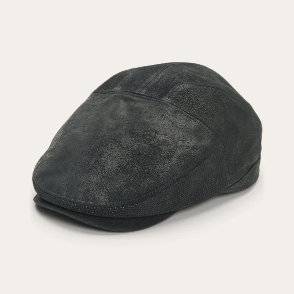 Clearance Stetson Hood Weathered Leather Ivy Cap Black