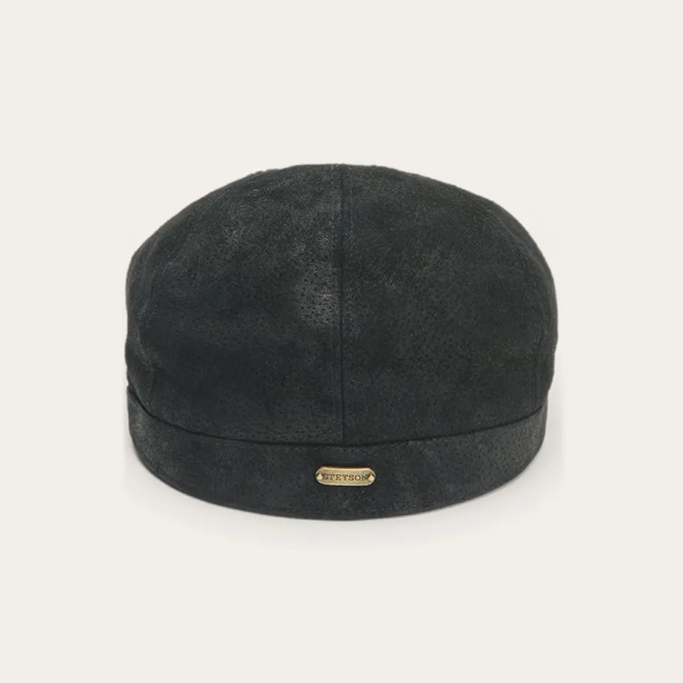 Clearance Stetson Hood Weathered Leather Ivy Cap Black
