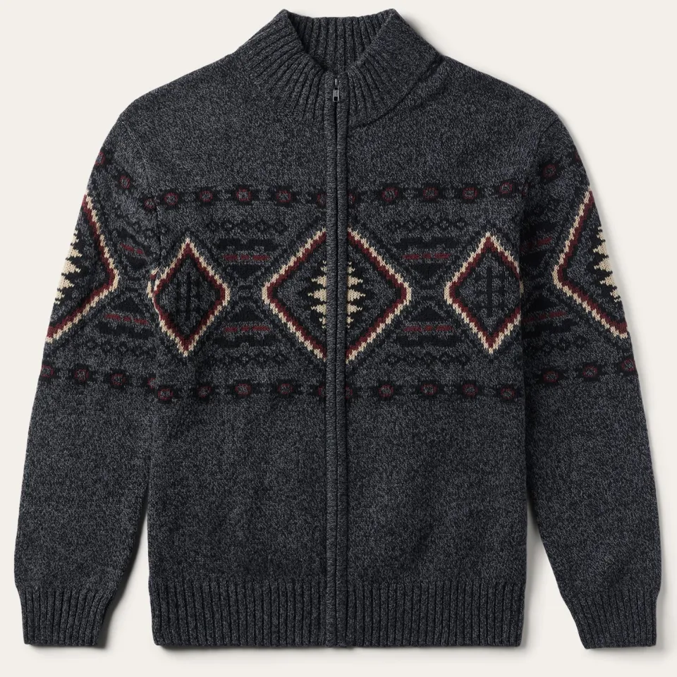 Best Stetson Horizontal Aztec Cardigan Grey