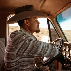 Discount Stetson Horizontal Aztec Print Western Shirt Brown