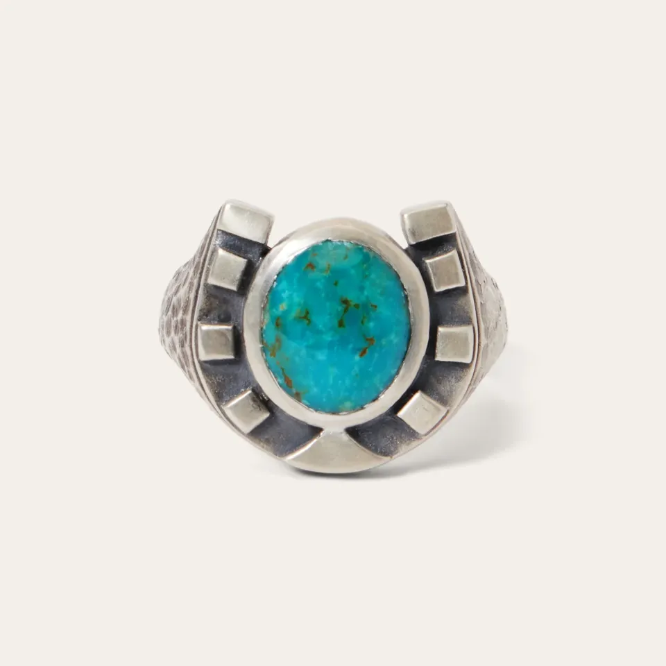 Best Stetson Horseshoe Ring with Turquoise