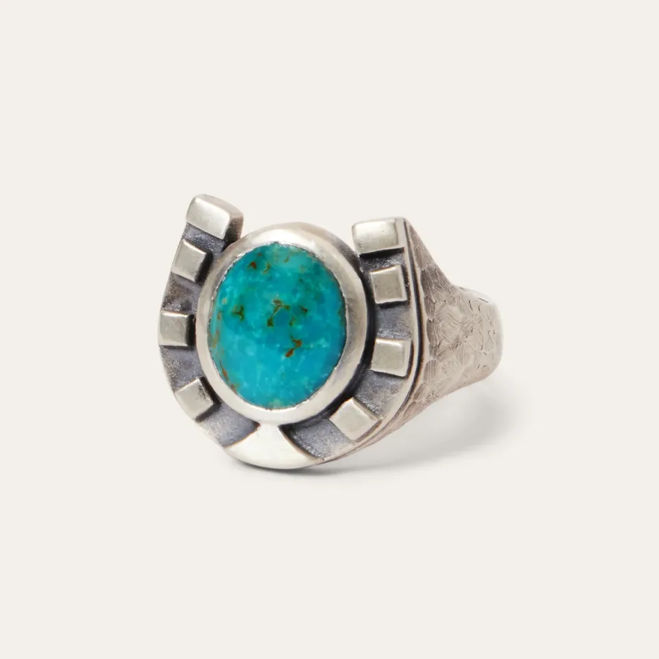 Best Stetson Horseshoe Ring with Turquoise
