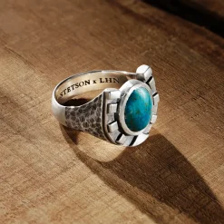 New Stetson Horseshoe Ring with Turquoise