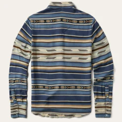 Best Stetson Indigo Serape Print Shirt Blue