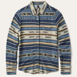 Outlet Stetson Indigo Serape Print Shirt Blue