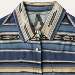 Outlet Stetson Indigo Serape Print Shirt Blue