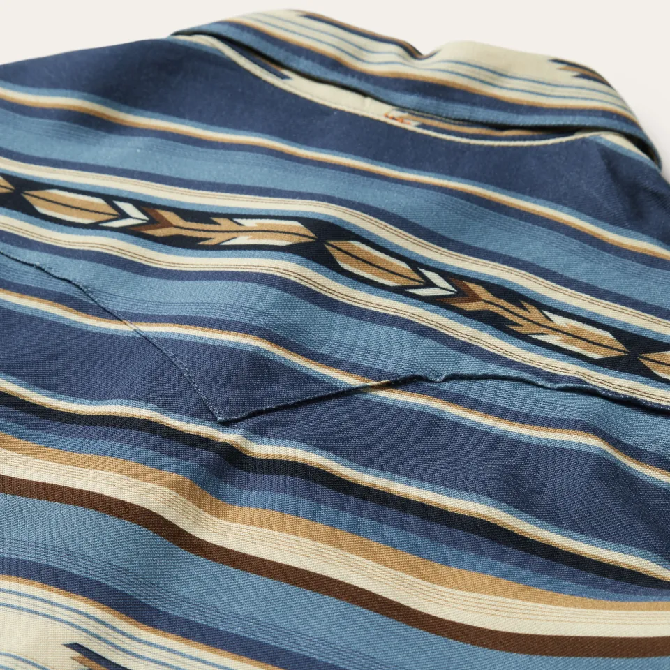 Outlet Stetson Indigo Serape Print Shirt Blue