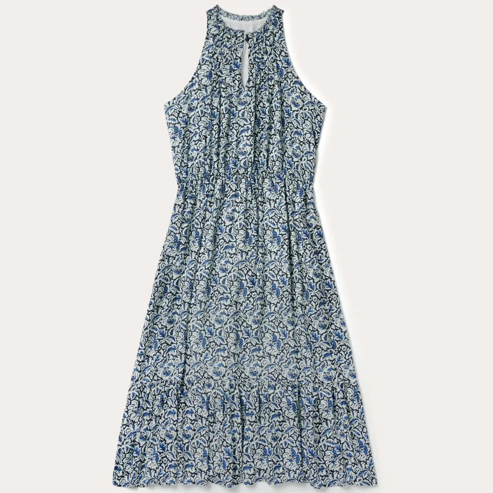Discount Stetson Indigo Tapestry Print Prairie Dress Blue