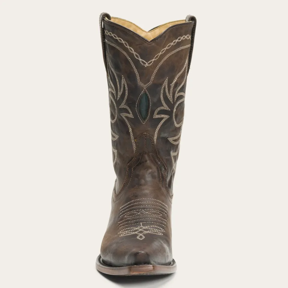 Stetson Iris Mid-Calf Embroidered Boot Brown