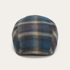 Discount Stetson Ivy Virgin Wool Cap Blue Beige Check