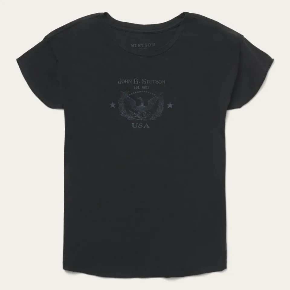 Outlet Stetson John B. Eagle Graphic Tee Black