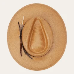 Stetson Juno Shantung Straw Fedora Sand