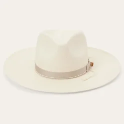 Sale Stetson JW Marshall Straw Flat Brim Hat Natural