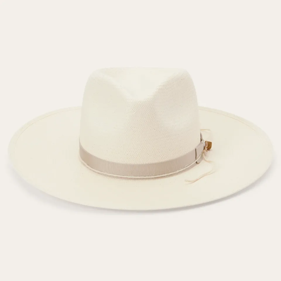 Sale Stetson JW Marshall Straw Flat Brim Hat Natural