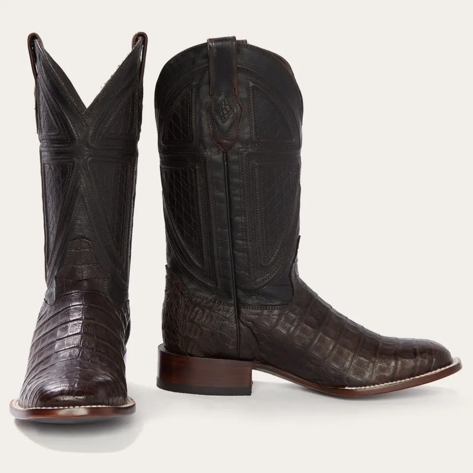 Best Stetson Kaycee Caiman Belly Cowboy Boot Brown