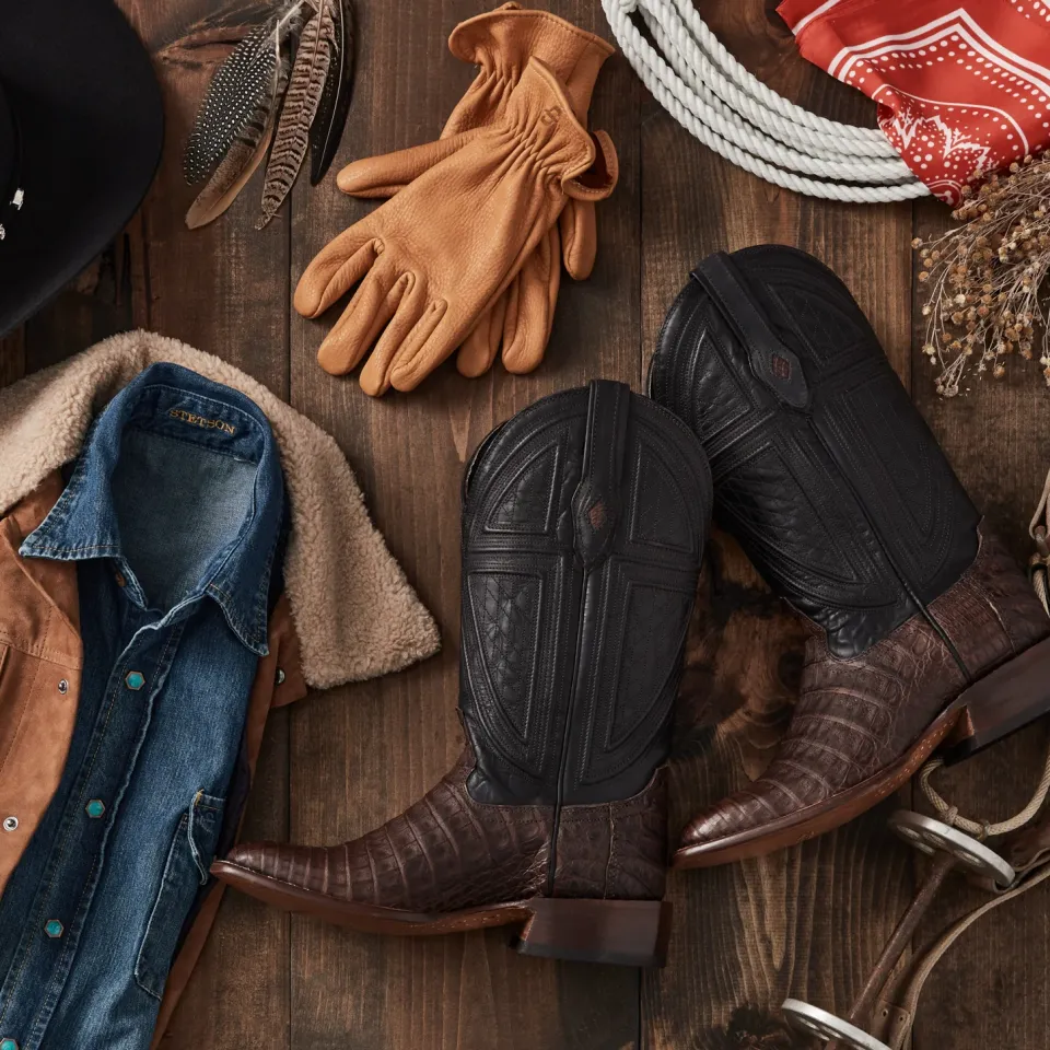 Best Stetson Kaycee Caiman Belly Cowboy Boot Brown