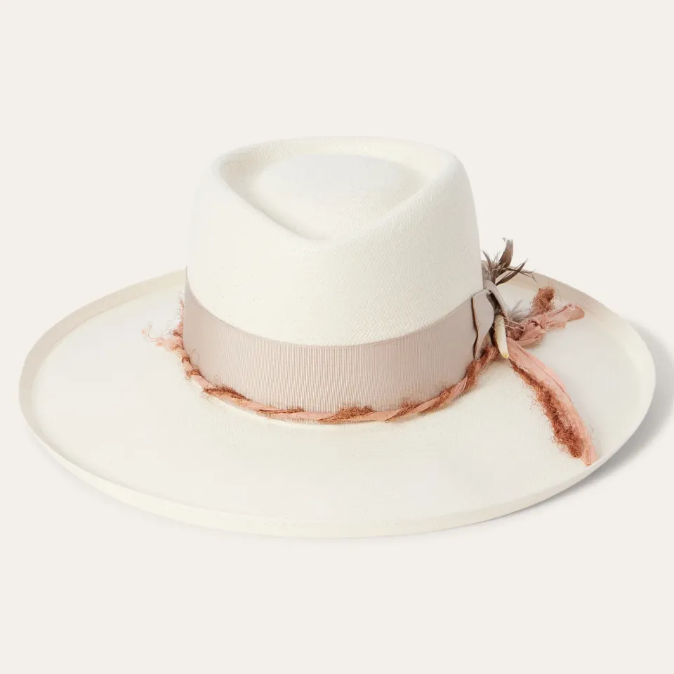 Stetson Kings Row Shantung Straw Fedora Natural
