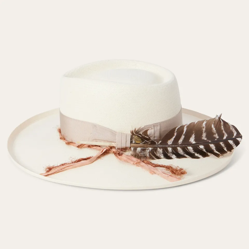 Stetson Kings Row Shantung Straw Fedora Natural