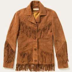 New Stetson Lamb Suede Fringed Jacket Brown