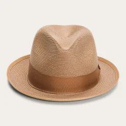 New Stetson Latte Milan Fedora Cognac