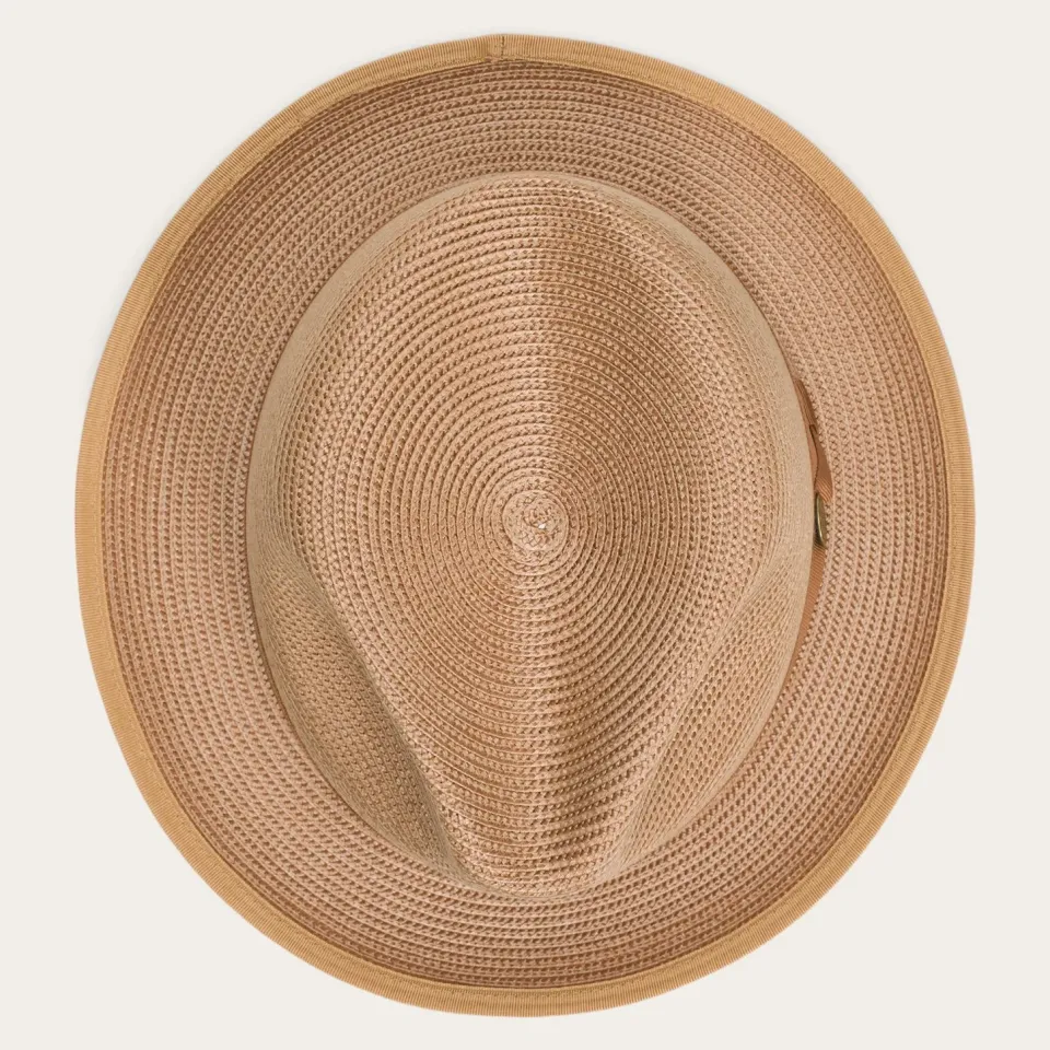 New Stetson Latte Milan Fedora Cognac