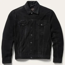Hot Stetson Leather Jean Jacket Black