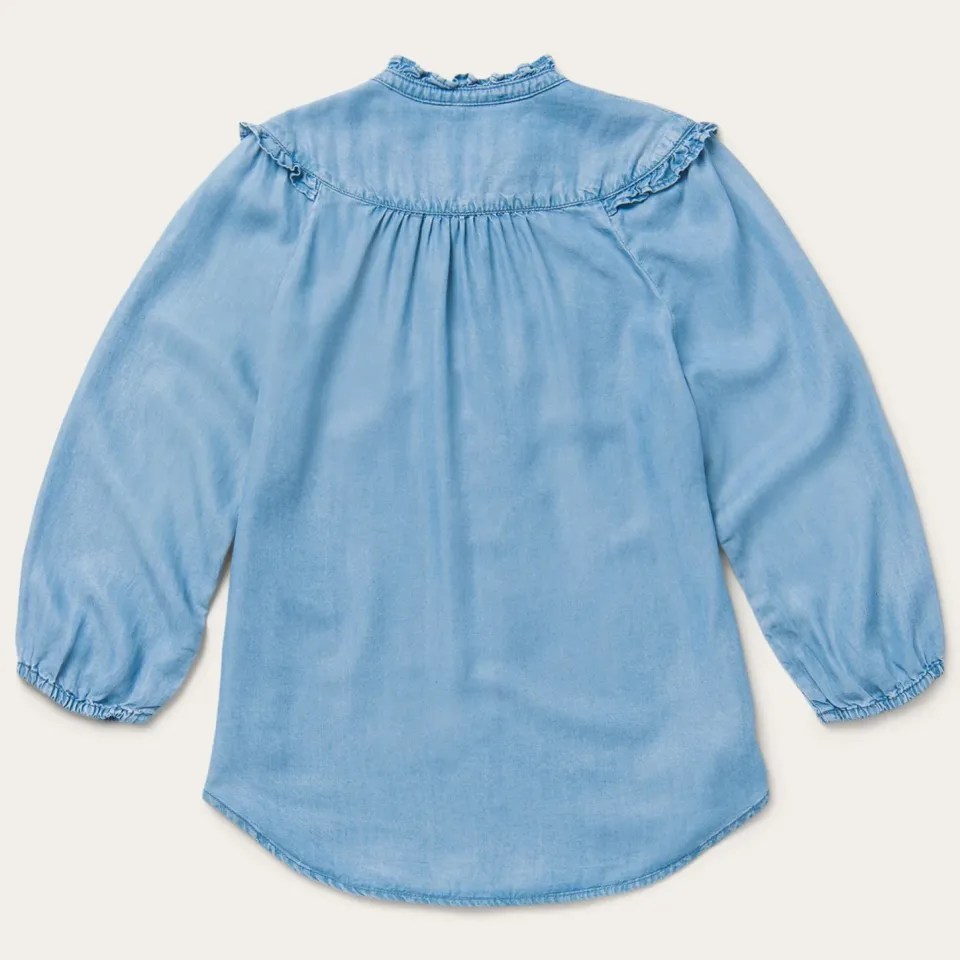 Online Stetson Lightweight Denim Peasant Blouse Blue