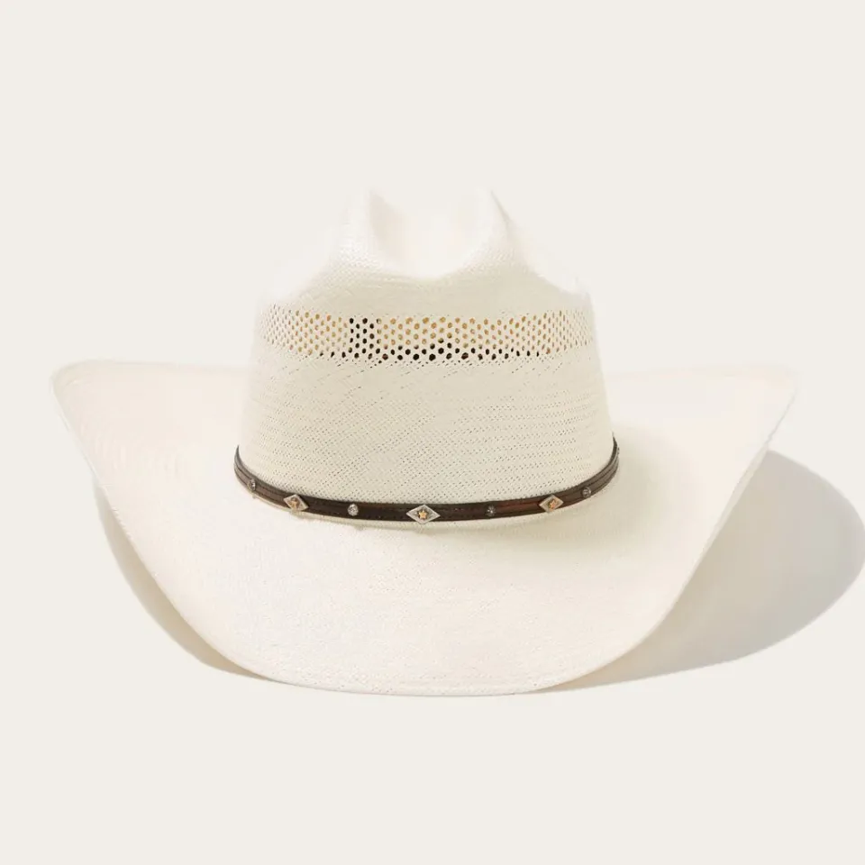 Clearance Stetson Lobo 10X Straw Cowboy Hat Natural