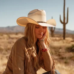 Hot Stetson Lobo 10X Straw Cowboy Hat Natural