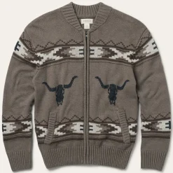 Sale Stetson Longhorn Cardigan Brown
