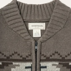 New Stetson Longhorn Cardigan Brown