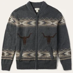 Outlet Stetson Longhorn Cardigan Grey