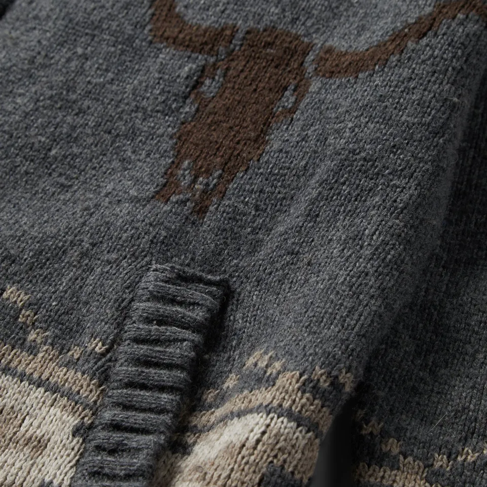 Outlet Stetson Longhorn Cardigan Grey