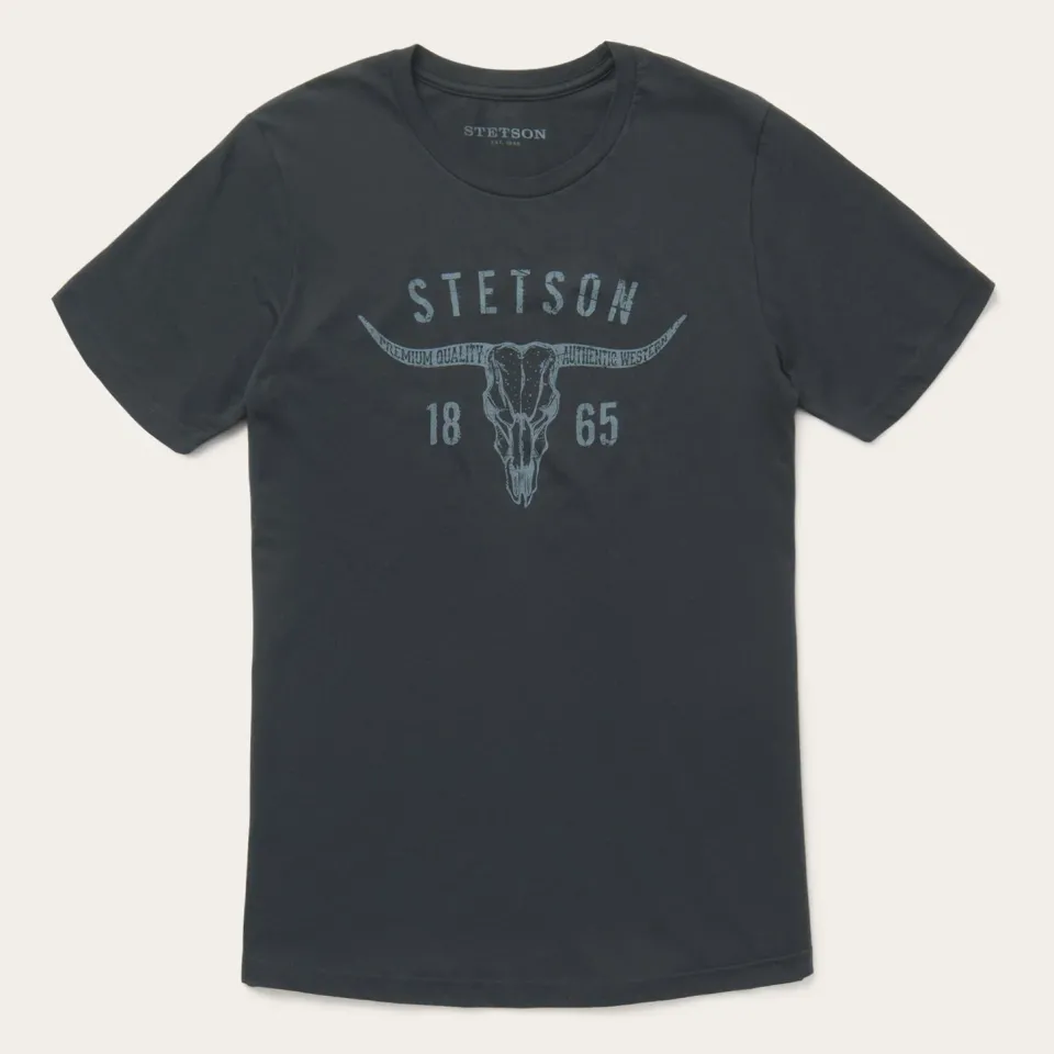 Stetson Longhorn Graphic Tee Black
