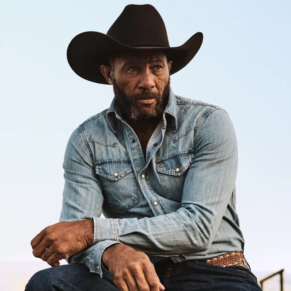Sale Stetson Long-Sleeved Denim Shirt Blue