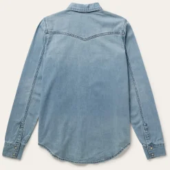 Stetson Loose Fit Denim Shirt Blue