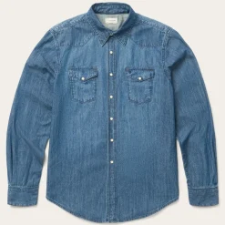 New Stetson Medium Denim Shirt Blue