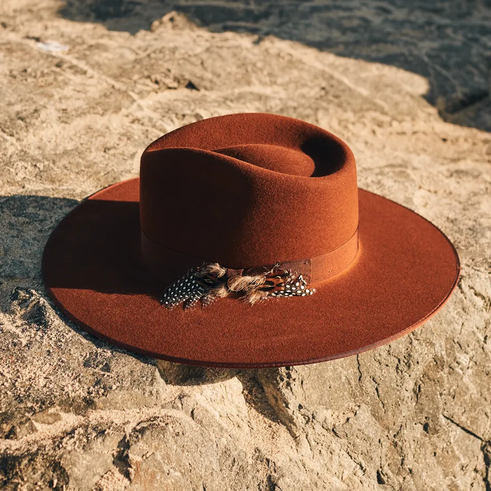 Online Stetson Midtown Wide Flat Brim Hat Black