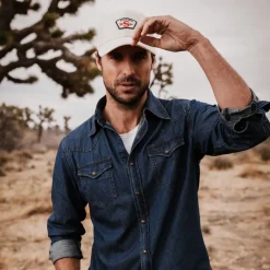 Hot Stetson Modern Denim Western Shirt Blue