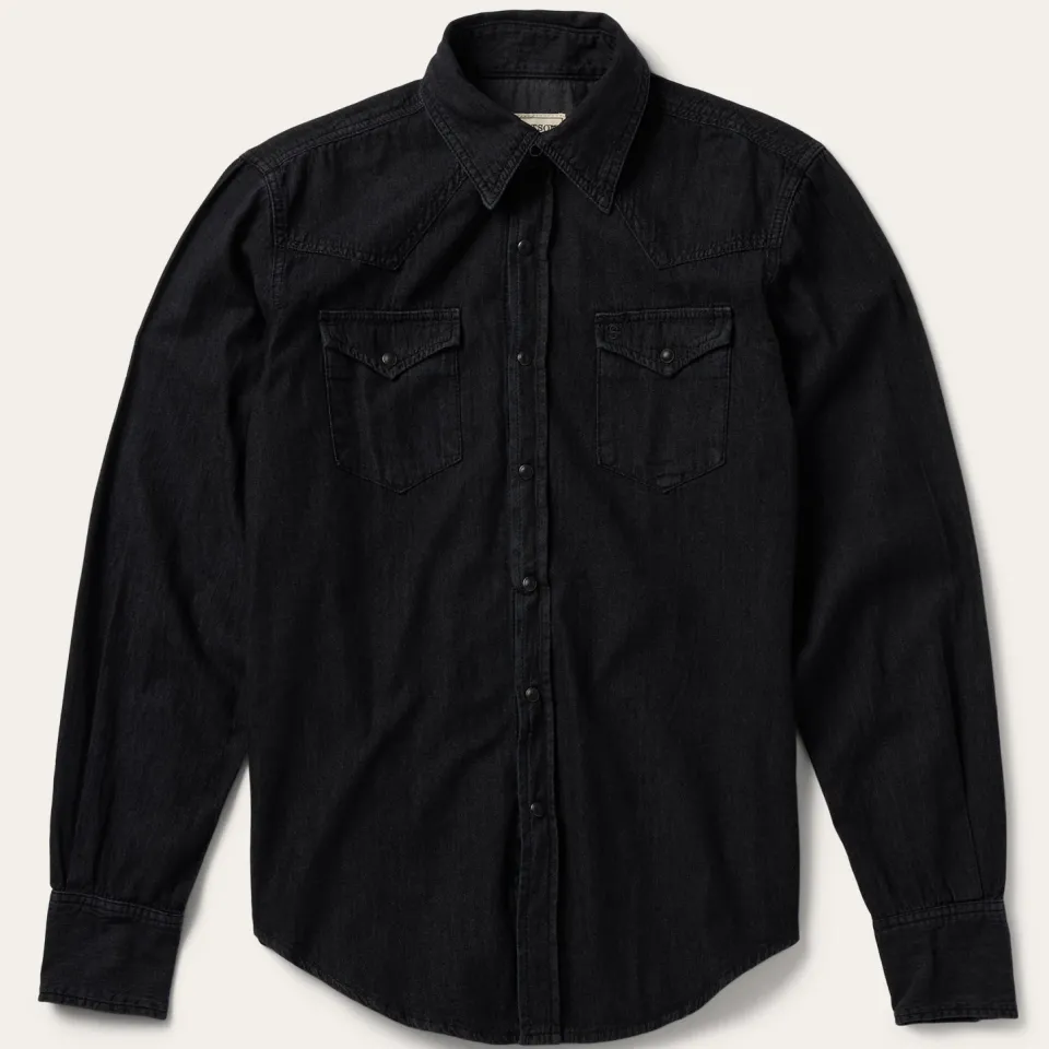 Online Stetson Modern Denim Western Shirt Black