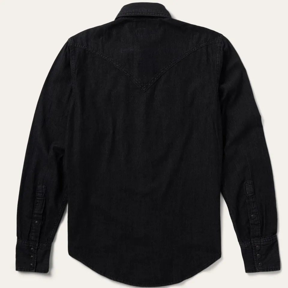 Online Stetson Modern Denim Western Shirt Black