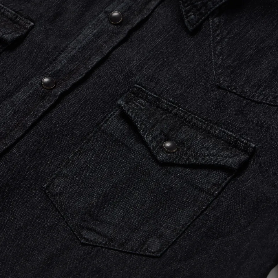 Sale Stetson Modern Denim Western Shirt Black