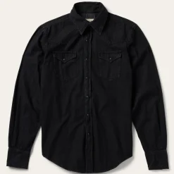 New Stetson Modern Denim Western Shirt Black