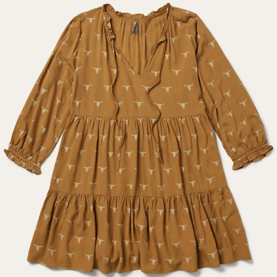 Stetson Mojave Longhorn Print Dress Brown