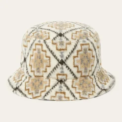 Online Stetson Navajo Jersey Bucket Hat Off White / Beige