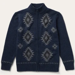 Best Stetson Navy Aztec Cardigan Blue