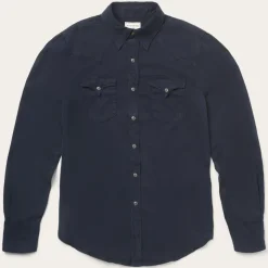 Best Stetson Navy Twill Shirt Blue