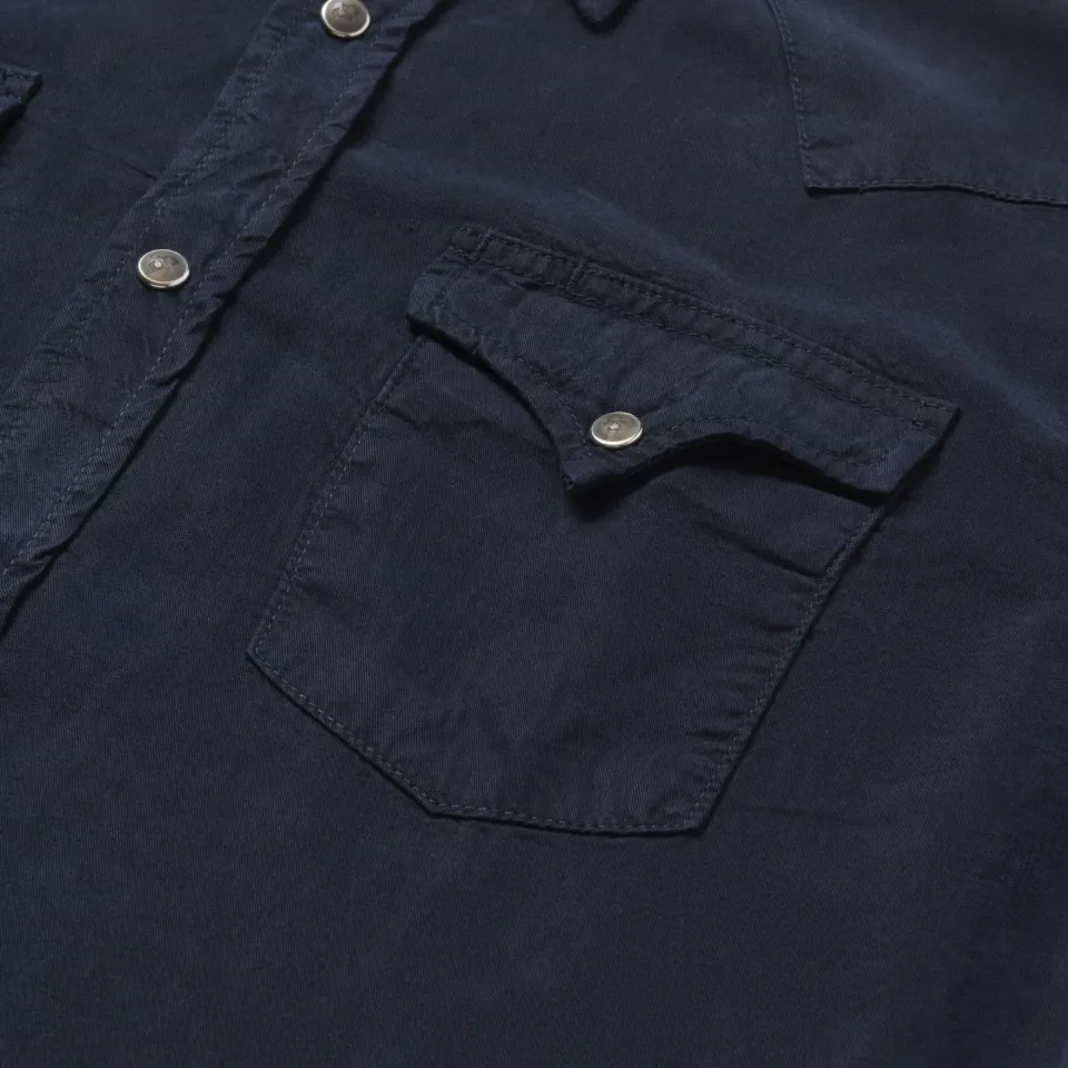Best Stetson Navy Twill Shirt Blue